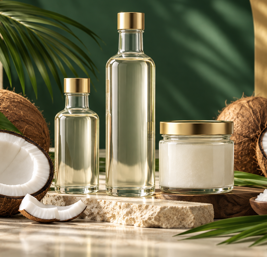 Premium virgin coconut oil with coconut